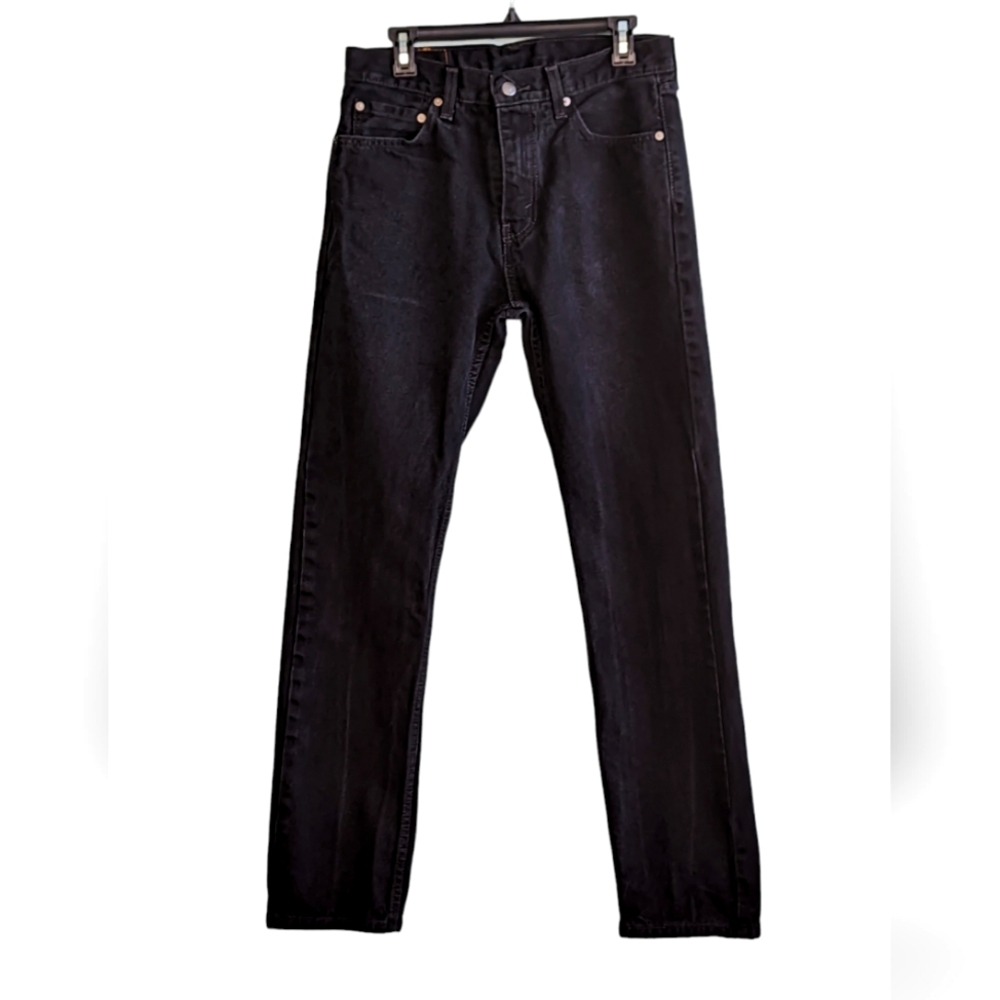 1-Men's Levi's 505, Black, Size 32x34